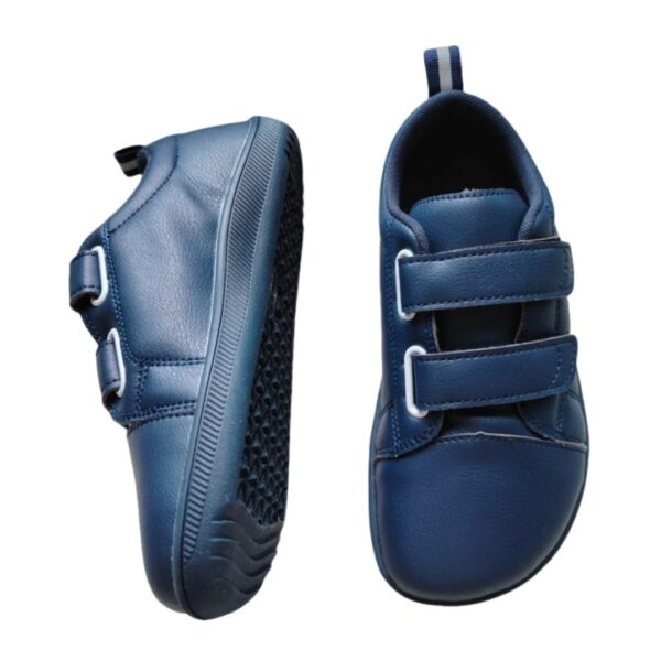 Zapatos minimalistas Barefoot para niños y niñas, zapatillas de punta ancha, informales, planos para caminar ZZFABER - Todo azul
