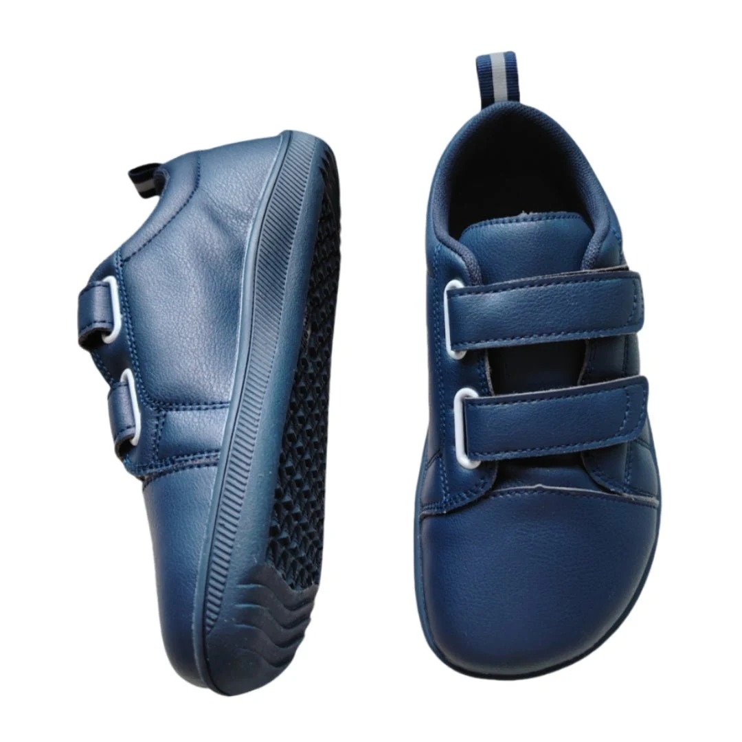 Zapatos minimalistas Barefoot para niños y niñas, zapatillas de punta ancha, informales, planos para caminar ZZFABER - Todo azul