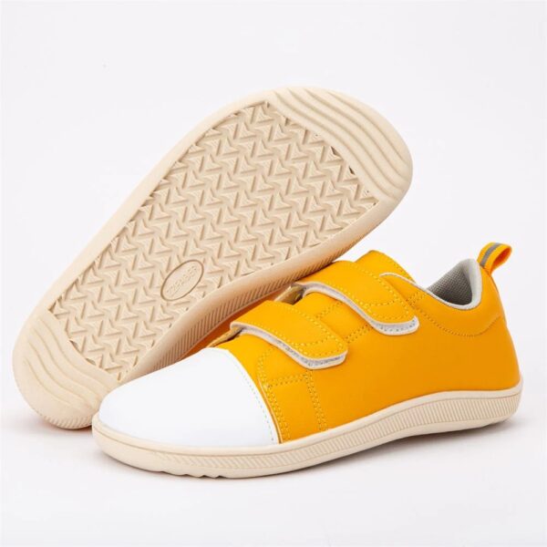 Zapatos minimalistas Barefoot para niños y niñas, zapatillas de punta ancha, informales, planos para caminar ZZFABER - Amarillo