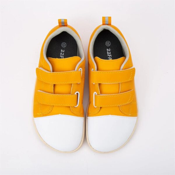 Zapatos minimalistas Barefoot para niños y niñas, zapatillas de punta ancha, informales, planos para caminar ZZFABER - Amarillo