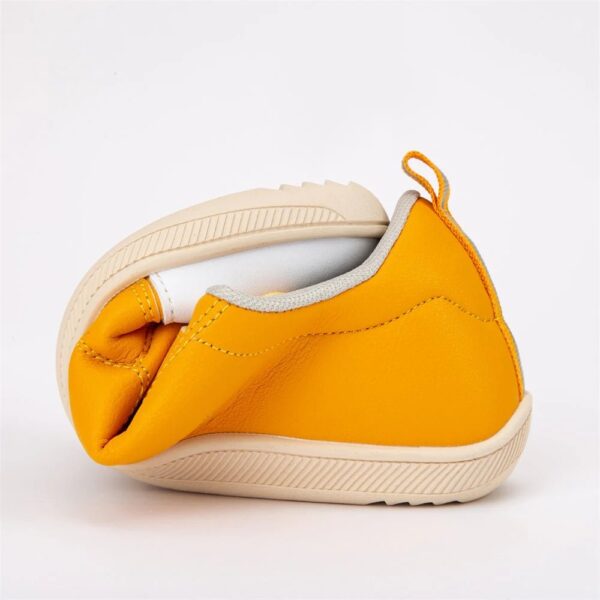 Zapatos minimalistas Barefoot para niños y niñas, zapatillas de punta ancha, informales, planos para caminar ZZFABER - Amarillo