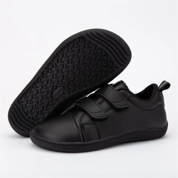 Zapatos minimalistas Barefoot para niños y niñas, zapatillas de punta ancha, informales, planos para caminar ZZFABER - Negro