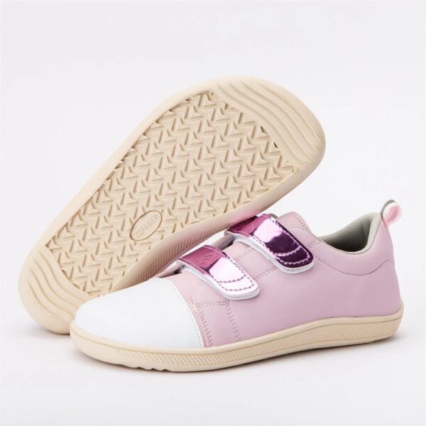 Zapatos minimalistas Barefoot para niños y niñas, zapatillas de punta ancha, informales, planos para caminar ZZFABER - Rosa