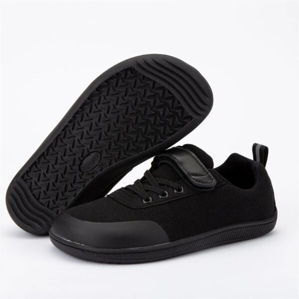 Zapatillas de malla para niños y niñas, minimalistas ZZFABER – Negra