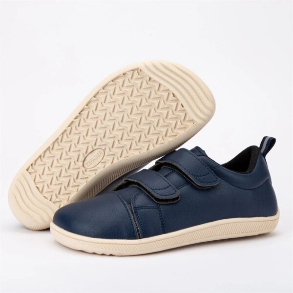 Zapatos minimalistas Barefoot para niños y niñas, zapatillas de punta ancha, informales, planos para caminar ZZFABER - Azul