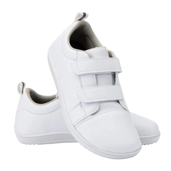 Zapatos minimalistas Barefoot para niños y niñas, zapatillas de punta ancha, informales, planos para caminar ZZFABER - Blanco