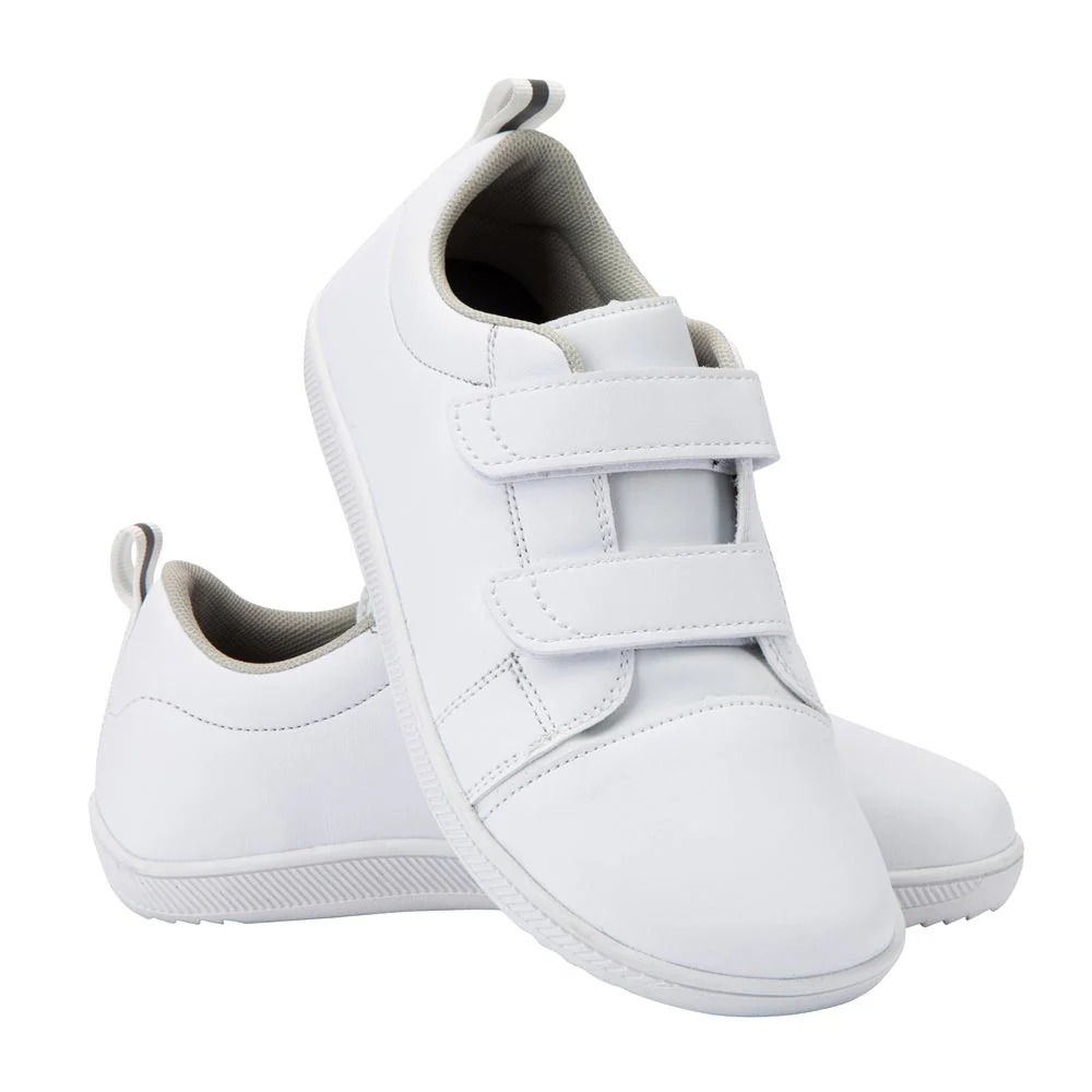Zapatos minimalistas Barefoot para niños y niñas, zapatillas de punta ancha, informales, planos para caminar ZZFABER - Blanco