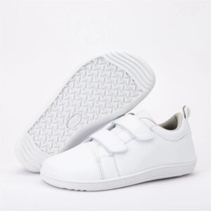 Zapatos minimalistas Barefoot para niños y niñas, zapatillas de punta ancha, informales, planos para caminar ZZFABER - Blanco