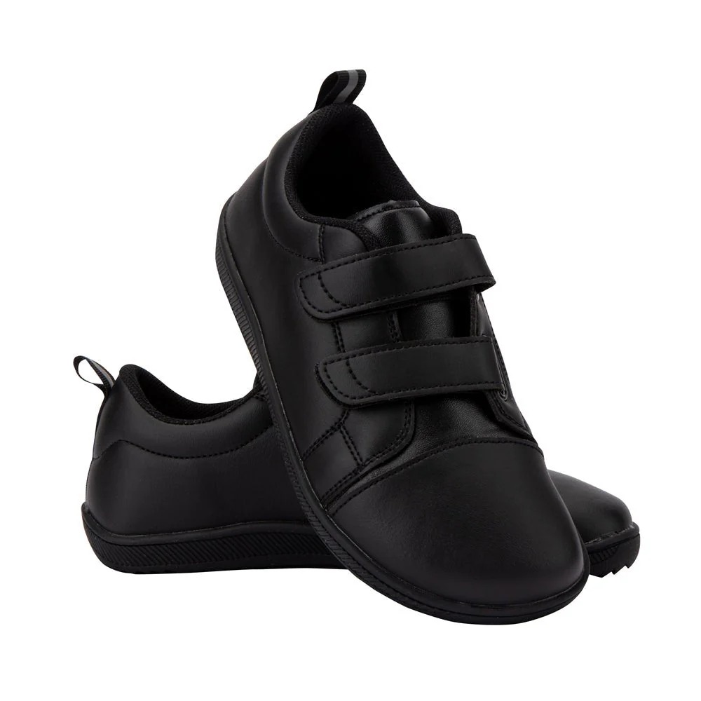 Zapatos minimalistas Barefoot para niños y niñas, zapatillas de punta ancha, informales, planos para caminar ZZFABER - Negro
