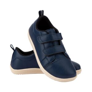 Zapatos minimalistas Barefoot para niños y niñas, zapatillas de punta ancha, informales, planos para caminar ZZFABER - Azul