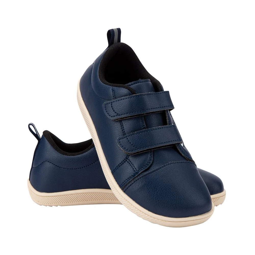 Zapatos minimalistas Barefoot para niños y niñas, zapatillas de punta ancha, informales, planos para caminar ZZFABER - Azul