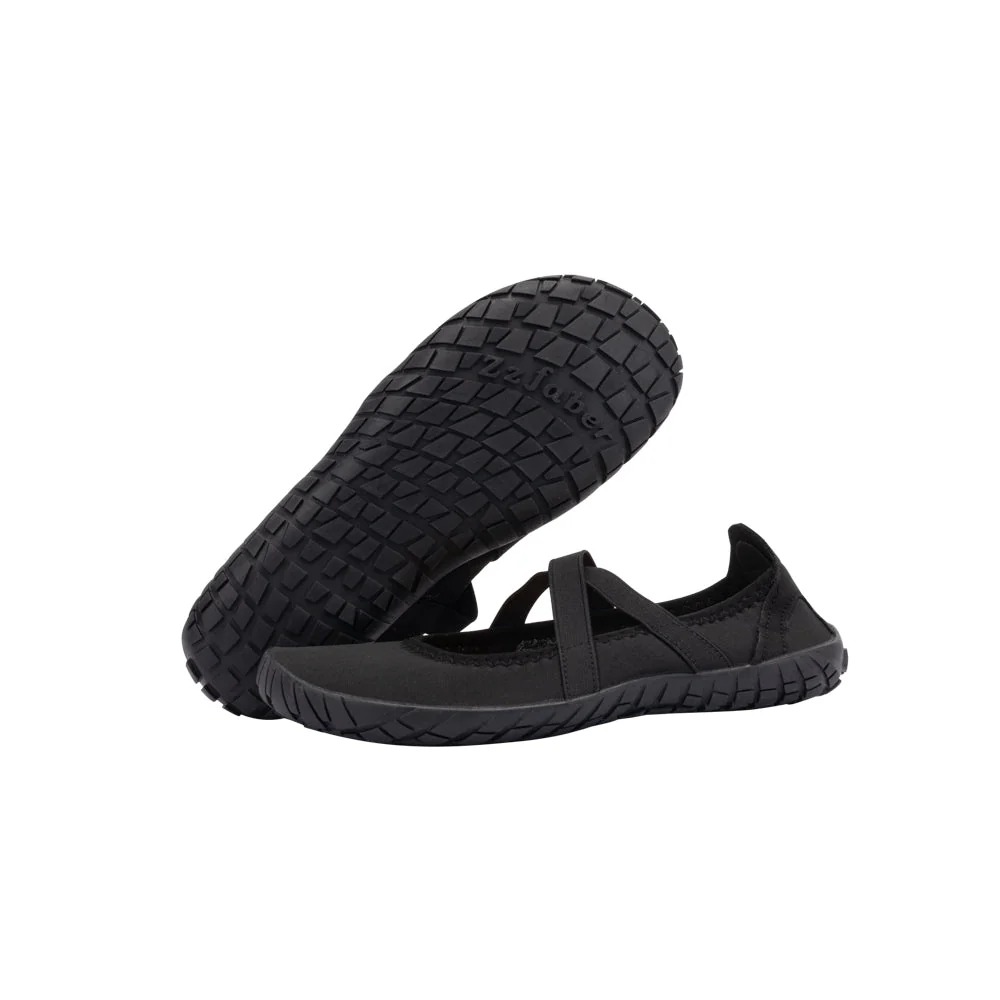 ZZFABER Women Ballet Flat Shoes Minimalist Soft Shoes - Negra