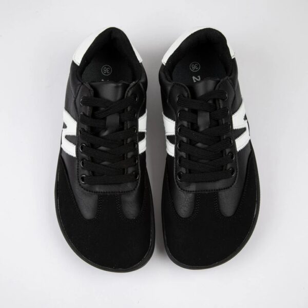 Zapatos casuales de cuero de fibra flexible barefoot ZZFABER - Negro
