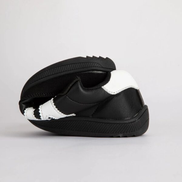 Zapatos casuales de cuero de fibra flexible barefoot ZZFABER - Negro