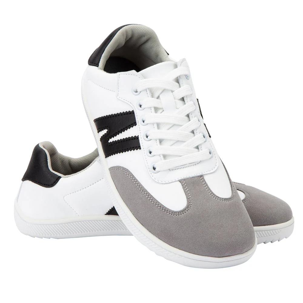 Zapatos casuales de cuero de fibra flexible barefoot ZZFABER - Blanco