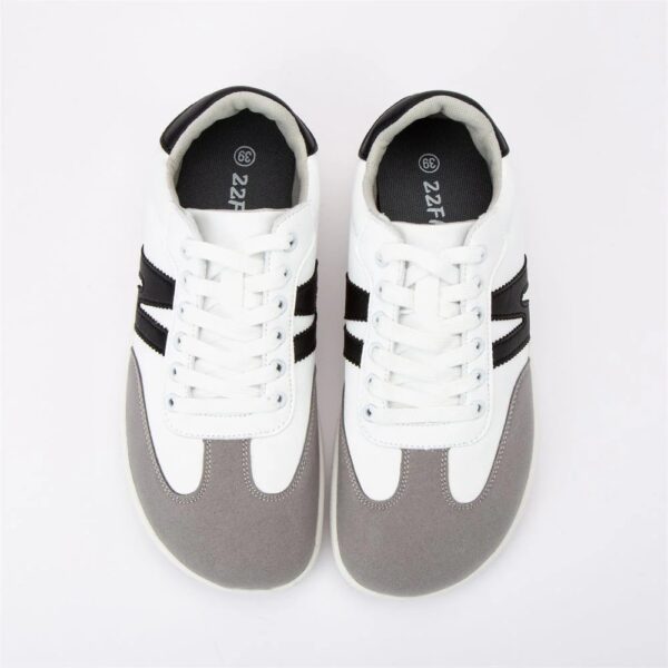 Zapatos casuales de cuero de fibra flexible barefoot ZZFABER - Blanco