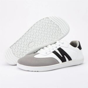 Zapatos casuales de cuero de fibra flexible barefoot ZZFABER - Blanco