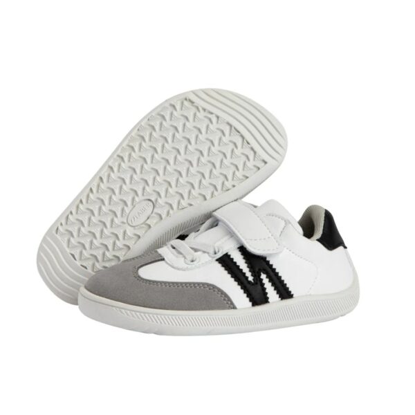Zapatos minimalistas Barefoot para niños y niñas, zapatillas de punta ancha, informales, planos para caminar ZZFABER – Letra gris