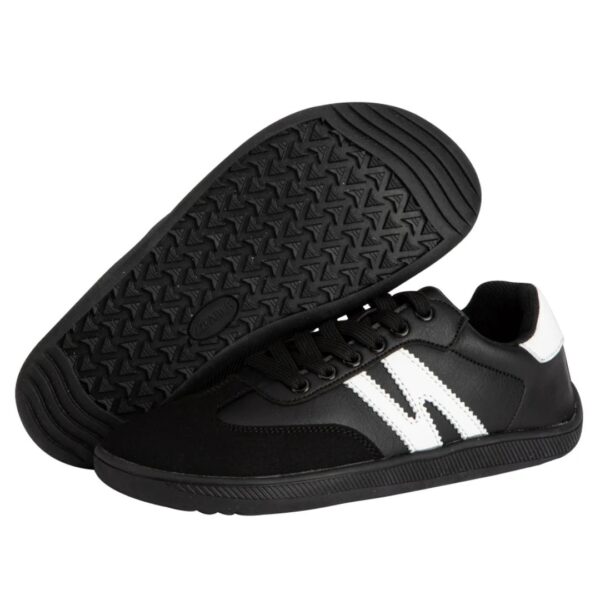 Zapatos casuales de cuero de fibra flexible barefoot ZZFABER - Negro